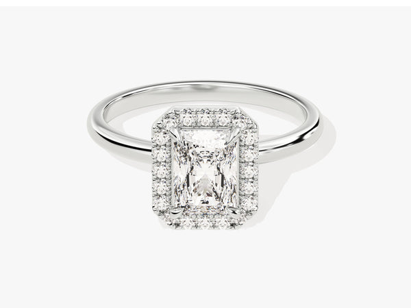 Radiant Halo Diamond Engagement Ring (1.00 CT)