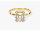 Radiant Halo Moissanite Engagement Ring (1.00 CT)