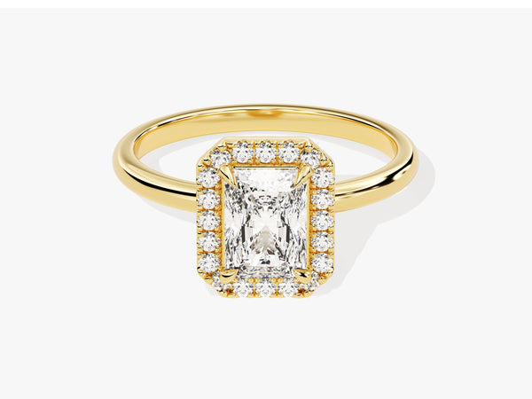 Radiant Halo Moissanite Engagement Ring (1.00 CT)