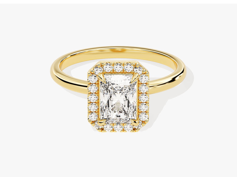 Radiant Halo Moissanite Engagement Ring (1.00 CT)