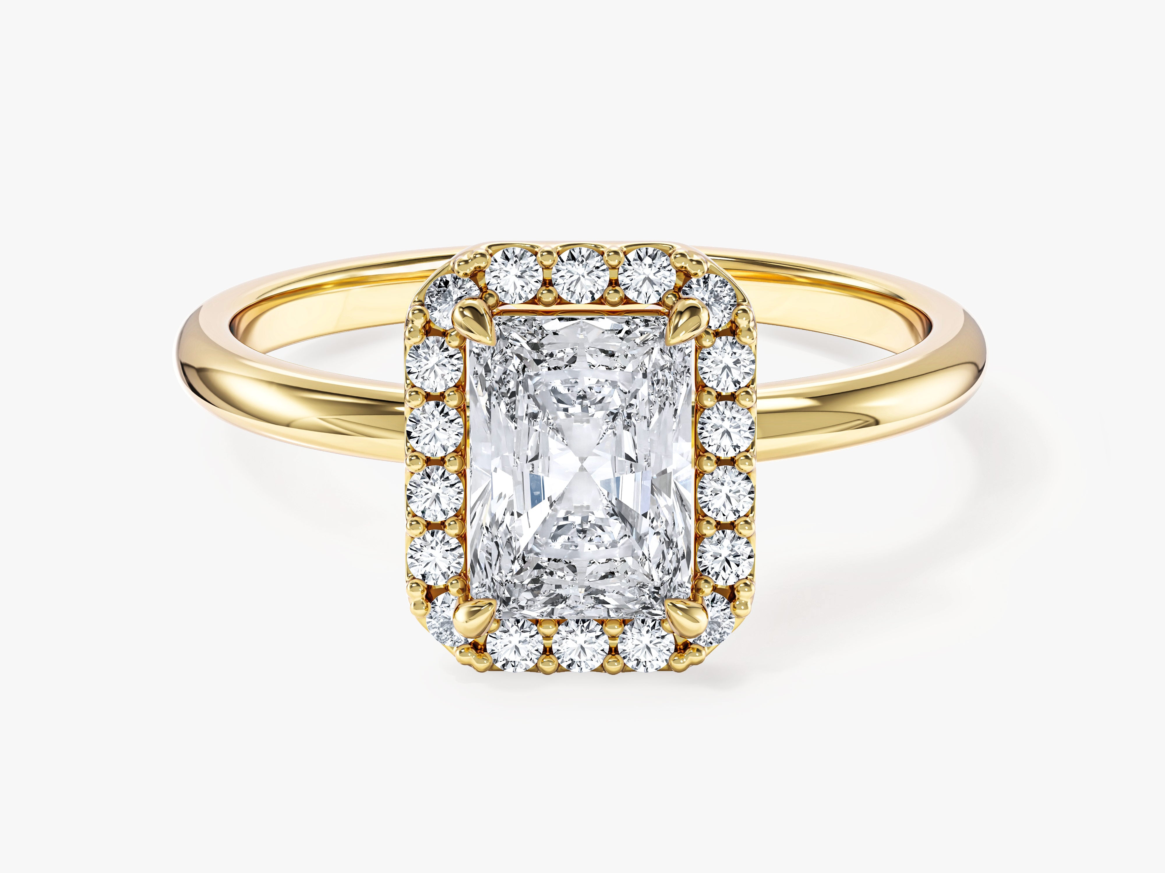 Radiant Halo Moissanite Engagement Ring (1.00 CT)