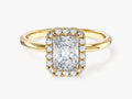 Radiant Halo Moissanite Engagement Ring (1.00 CT)