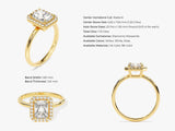 Radiant Halo Moissanite Engagement Ring (1.50 CT)