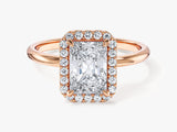 Radiant Halo Moissanite Engagement Ring (1.50 CT)