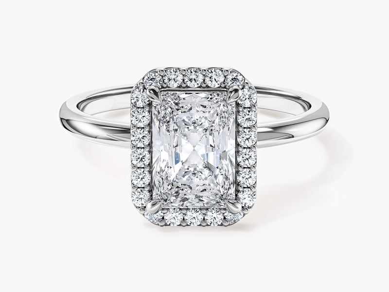 Radiant Halo Moissanite Engagement Ring (1.50 CT)
