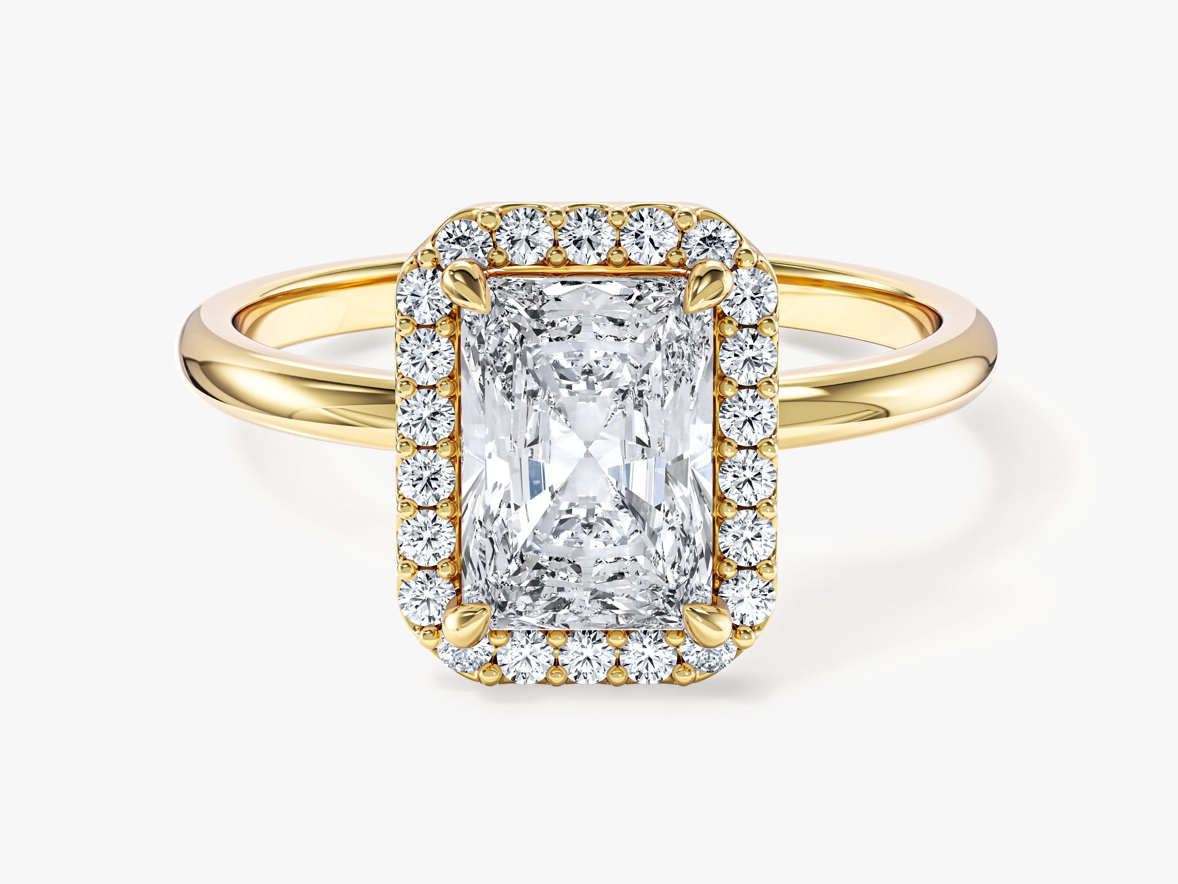Radiant Halo Moissanite Engagement Ring (1.50 CT)