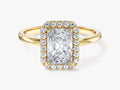 Radiant Halo Moissanite Engagement Ring (1.50 CT)