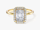 Radiant Halo Moissanite Engagement Ring (1.50 CT)