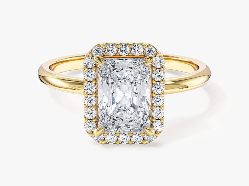 Radiant Halo Moissanite Engagement Ring (1.50 CT)