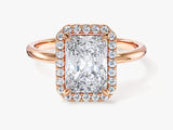 Radiant Halo Lab Grown Diamond Engagement Ring (2.00 CT)