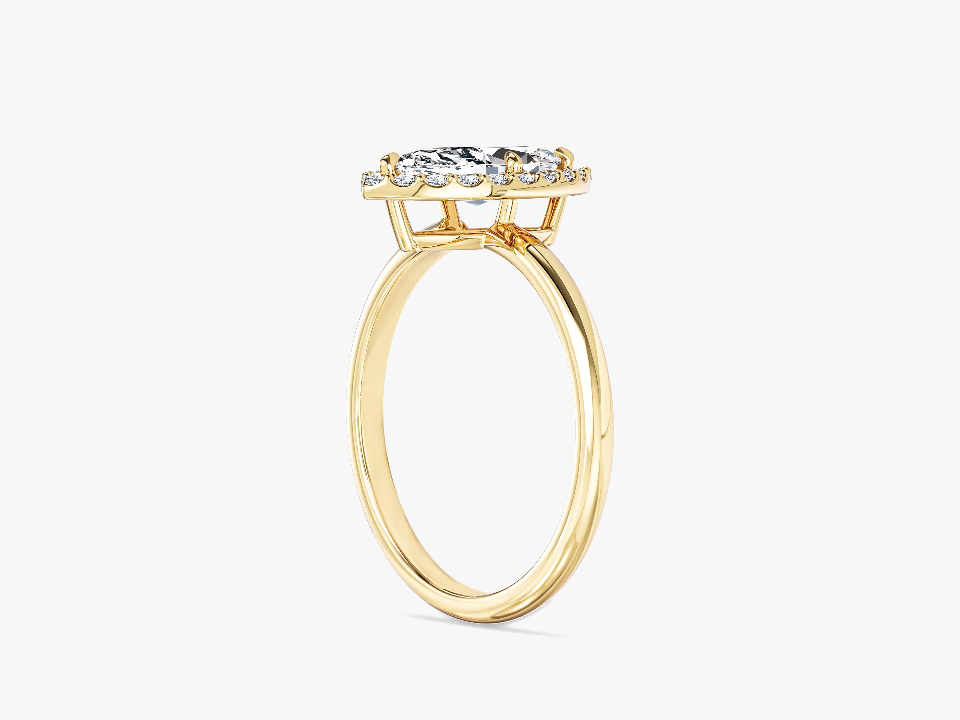 Marquise Halo Lab Grown Diamond Engagement Ring (1.00 CT)