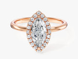 Marquise Halo Lab Grown Diamond Engagement Ring (1.00 CT)