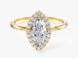 Marquise Halo Lab Grown Diamond Engagement Ring (1.00 CT)