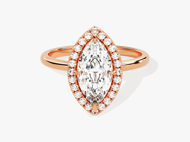Marquise Halo Moissanite Engagement Ring (1.50 CT)