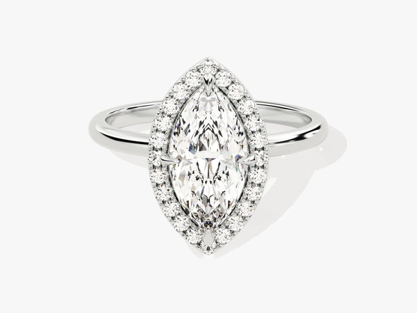 Marquise Halo Moissanite Engagement Ring (1.50 CT)