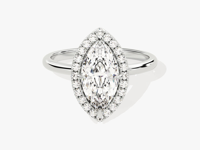 Marquise Halo Moissanite Engagement Ring (1.50 CT)