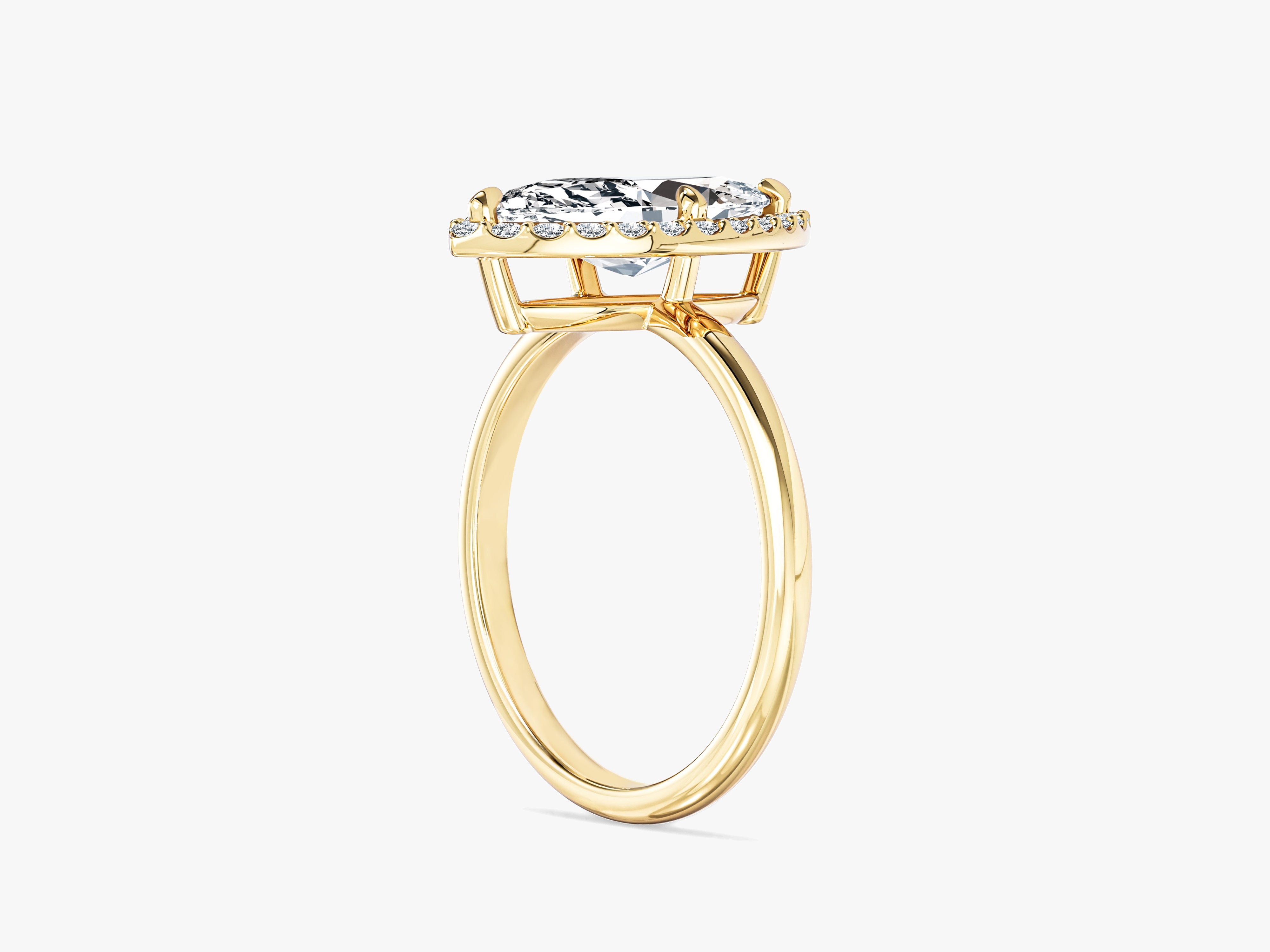 Marquise Halo Lab Grown Diamond Engagement Ring (2.00 CT)