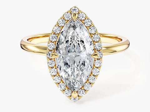 Marquise Halo Moissanite Engagement Ring (2.00 CT)