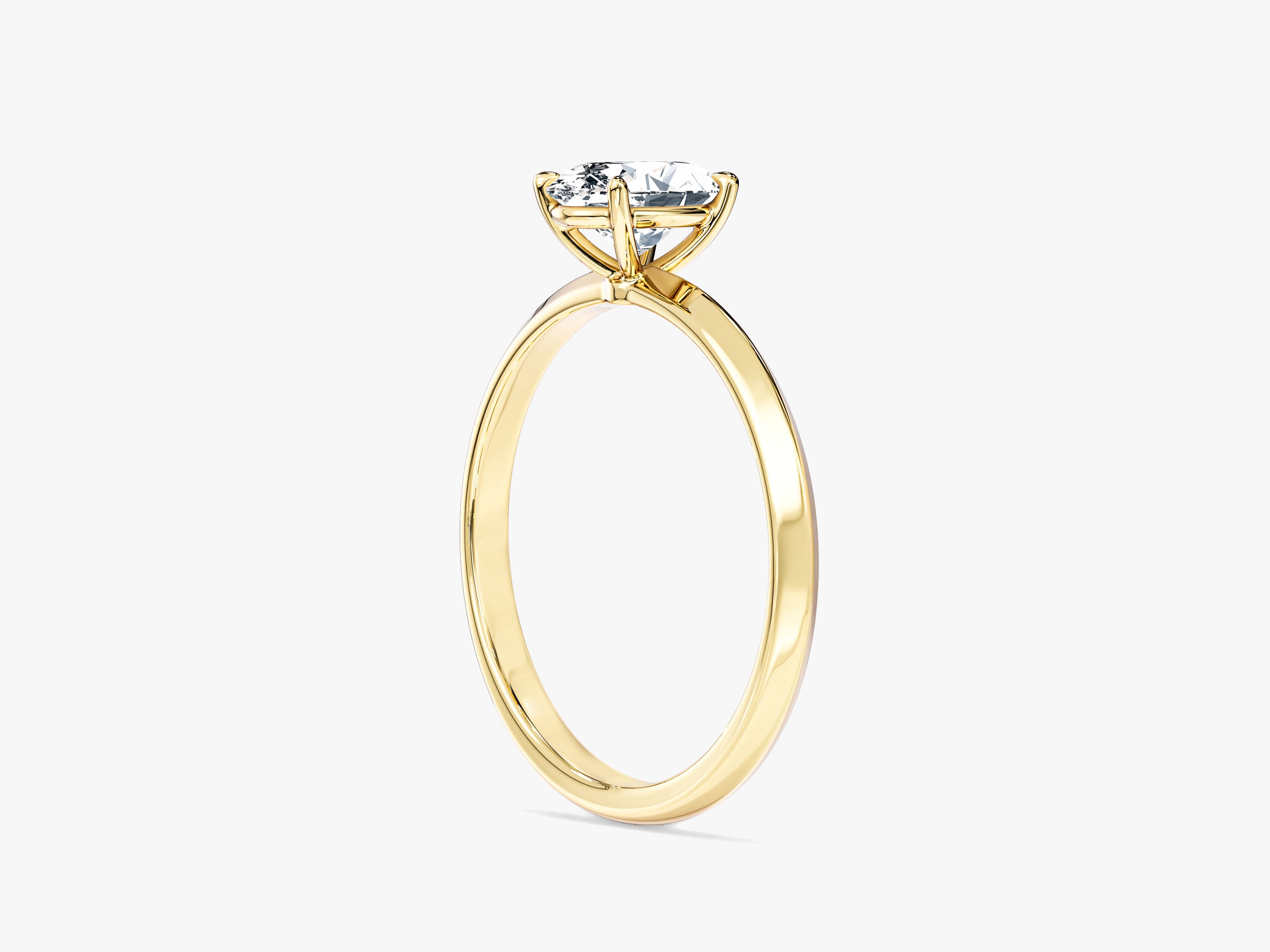 Knife Edge Oval Moissanite Engagement Ring (1.00 CT)