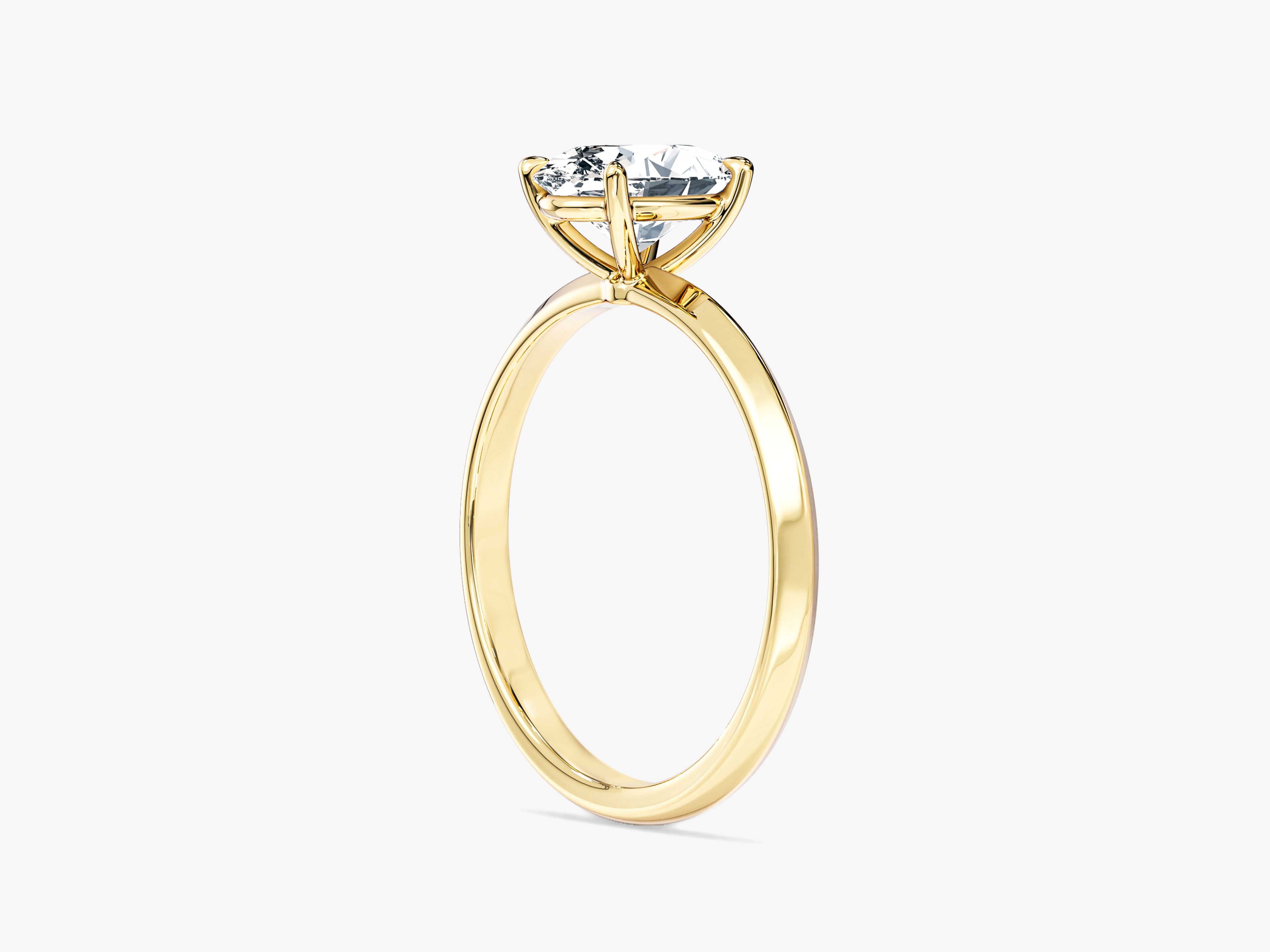 Knife Edge Oval Moissanite Engagement Ring (1.50 CT)