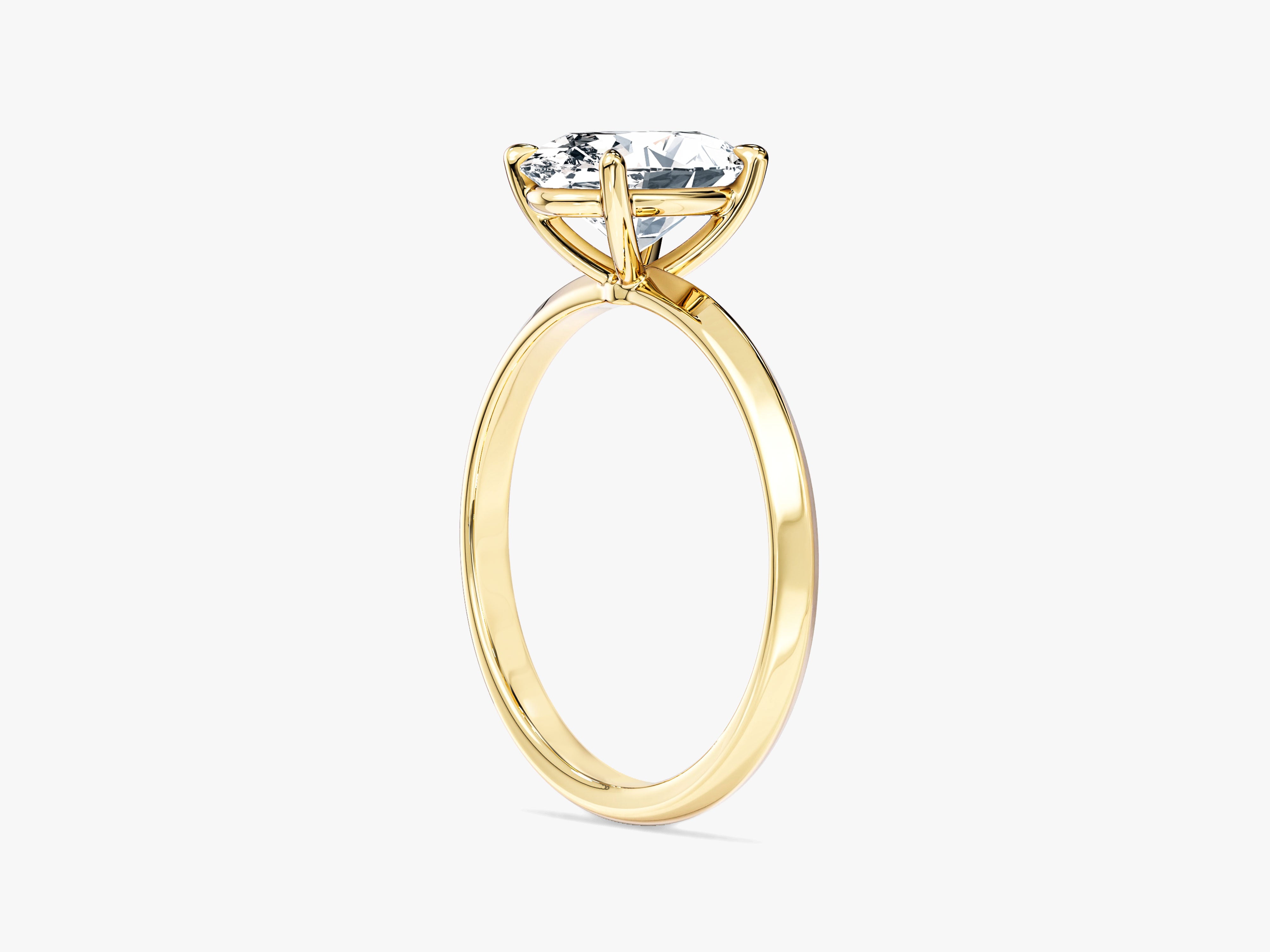 Knife Edge Oval Moissanite Engagement Ring (2.00 CT)