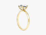 Knife Edge Oval Moissanite Engagement Ring (2.00 CT)