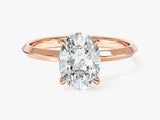 Knife Edge Oval Moissanite Engagement Ring (2.00 CT)