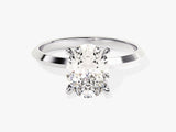 Knife Edge Oval Moissanite Engagement Ring (2.00 CT)