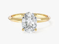 Knife Edge Oval Moissanite Engagement Ring (2.00 CT)