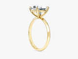 Knife Edge Oval Lab Grown Diamond Engagement Ring (3.00 CT)