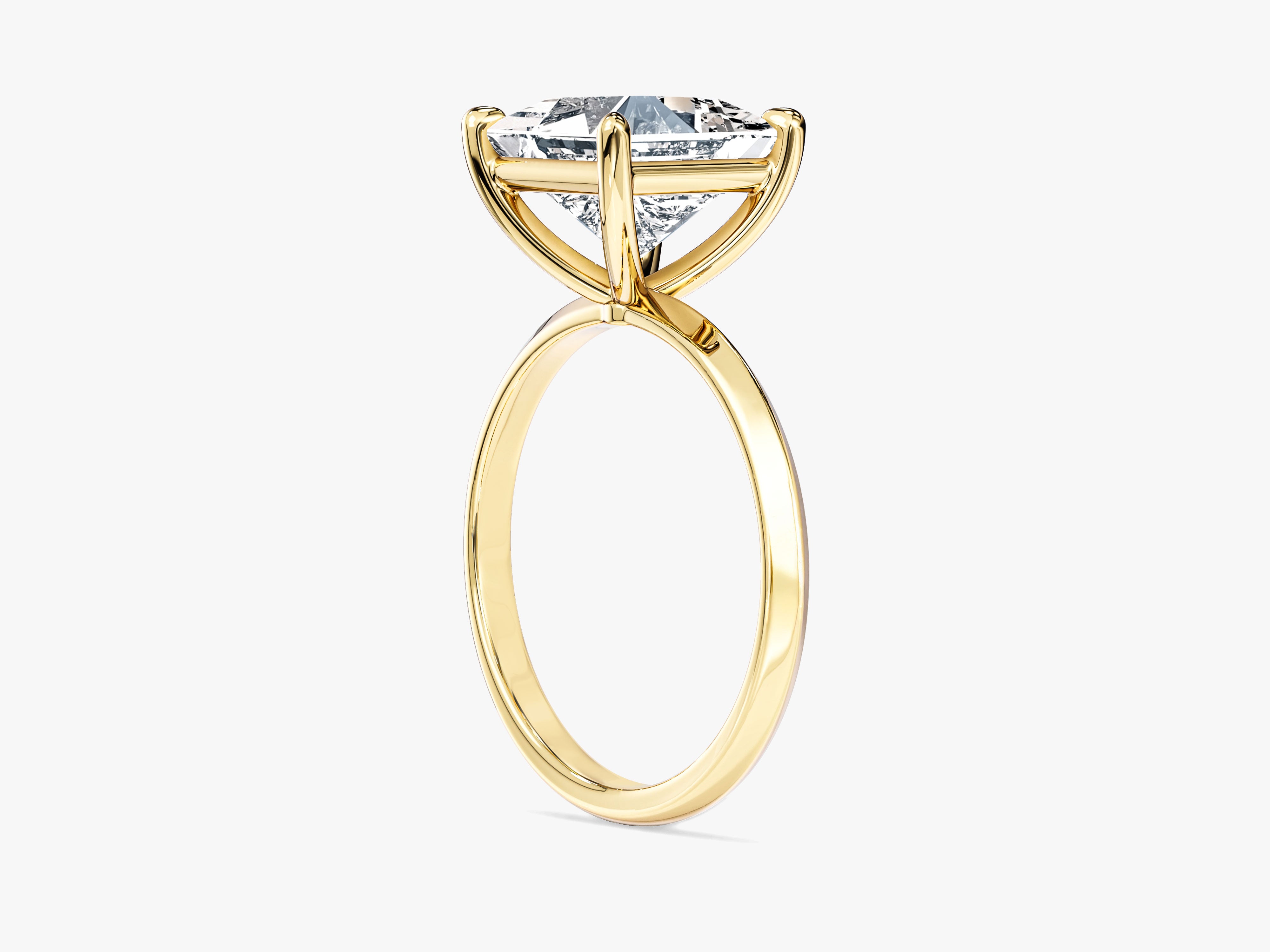 Knife Edge Princess Lab Grown Diamond Engagement Ring (3.00 CT)