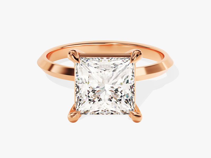 Knife Edge Princess Moissanite Engagement Ring (3.00 CT)