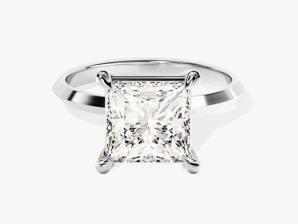 Knife Edge Princess Lab Grown Diamond Engagement Ring (3.00 CT)