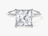Knife Edge Princess Lab Grown Diamond Engagement Ring (3.00 CT)