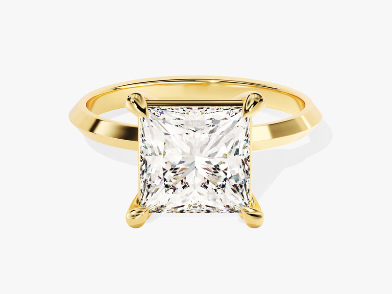 Knife Edge Princess Moissanite Engagement Ring (3.00 CT)
