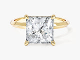 Knife Edge Princess Lab Grown Diamond Engagement Ring (3.00 CT)