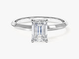 Knife Edge Emerald Lab Grown Diamond Engagement Ring (1.00 CT)