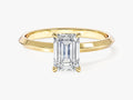 Knife Edge Emerald Moissanite Engagement Ring (1.00 CT)