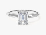 Knife Edge Emerald Lab Grown Diamond Engagement Ring (1.50 CT)