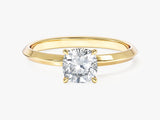 Knife Edge Cushion Moissanite Engagement Ring (1.00 CT)