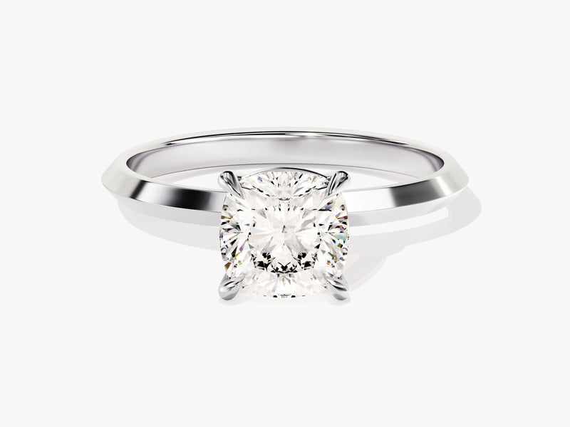 Knife Edge Cushion Moissanite Engagement Ring (1.50 CT)