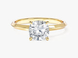 Knife Edge Cushion Lab Grown Diamond Engagement Ring (1.50 CT)