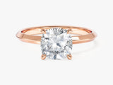 Knife Edge Cushion Lab Grown Diamond Engagement Ring (2.00 CT)