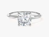 Knife Edge Cushion Lab Grown Diamond Engagement Ring (2.00 CT)