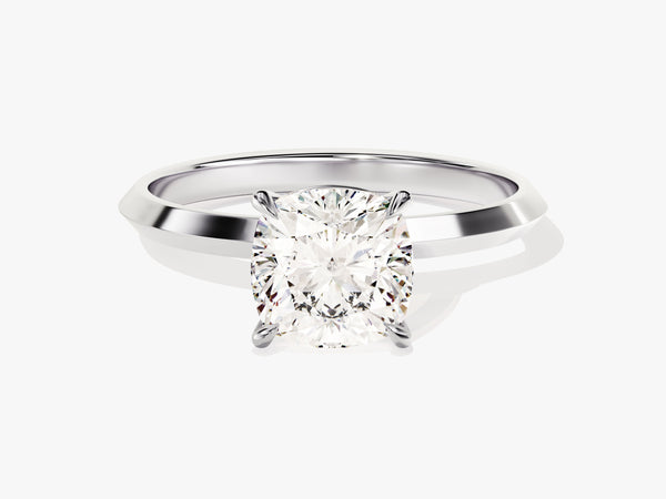 Knife Edge Cushion Diamond Engagement Ring (2.00 CT)