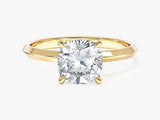 Knife Edge Cushion Lab Grown Diamond Engagement Ring (2.00 CT)