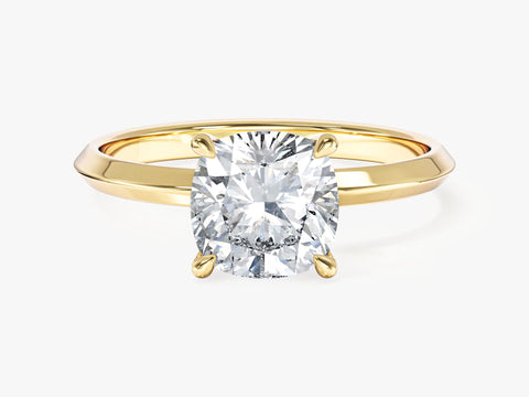 Knife Edge Cushion Moissanite Engagement Ring (2.00 CT)