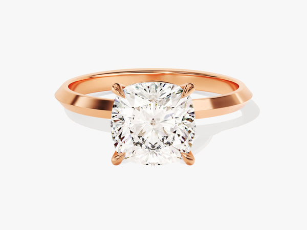 Knife Edge Cushion Diamond Engagement Ring (3.00 CT)