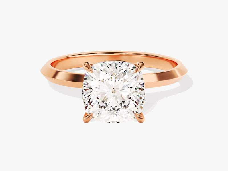 Knife Edge Cushion Diamond Engagement Ring (3.00 CT)