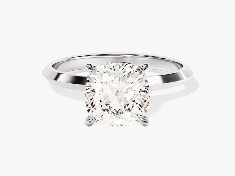 Knife Edge Cushion Diamond Engagement Ring (3.00 CT)